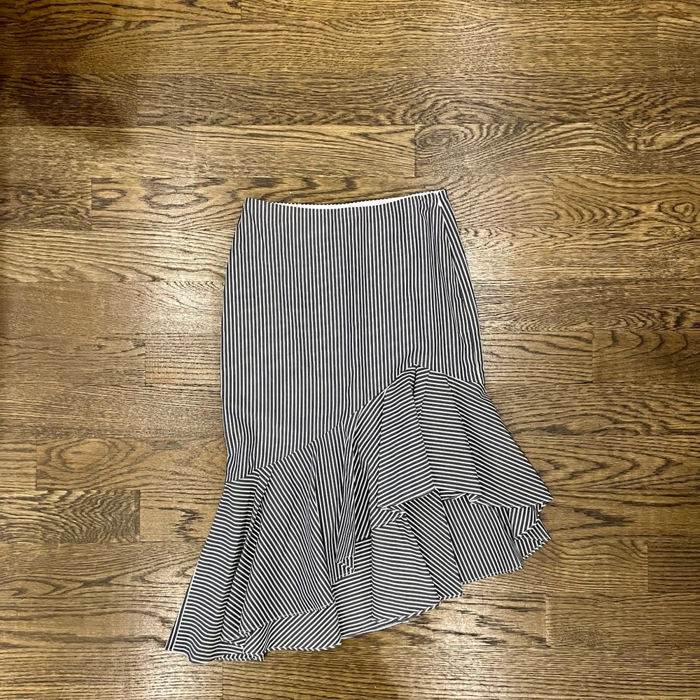 Intermix -Black and white stripped skirt